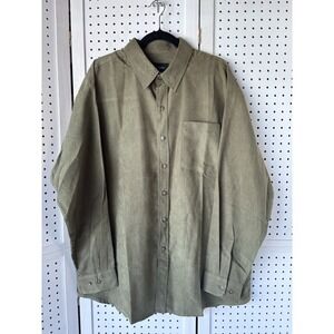 Stone Creek Men's XL Long SLV Collared Button Down Shirt Green